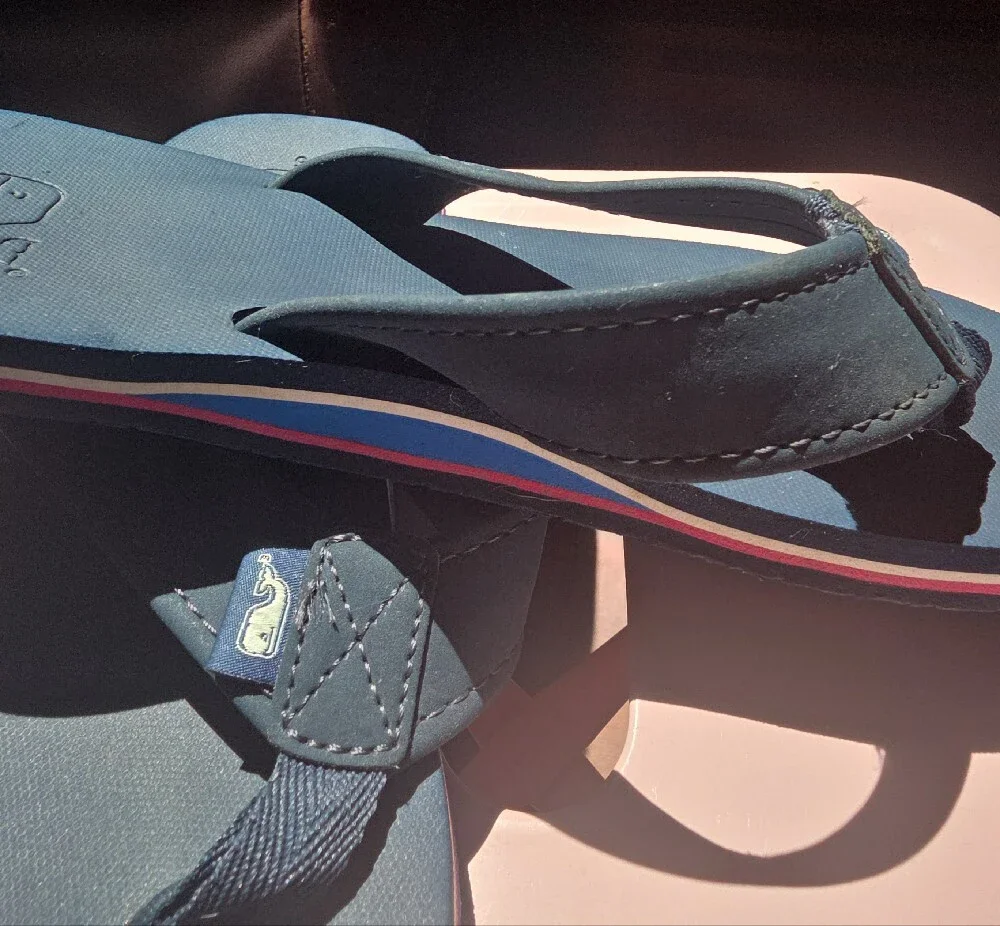 Vineyard Vines Navy Blue Kids Flip Flops